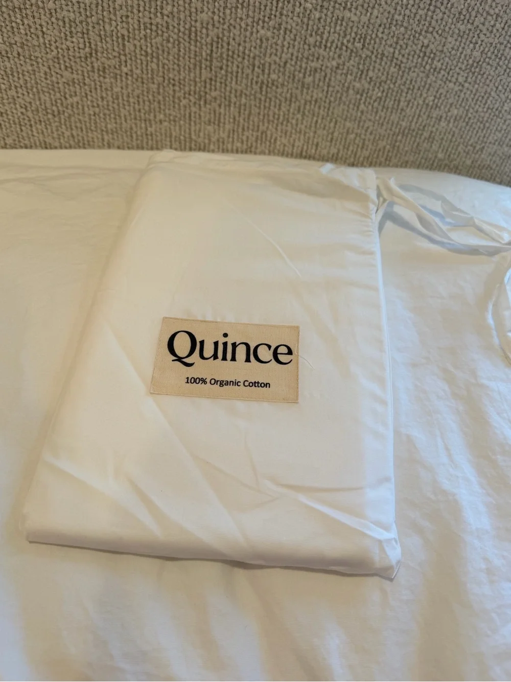 Quince Classic Organic Percale Scallop Pillowcase Set Standard White/Mist